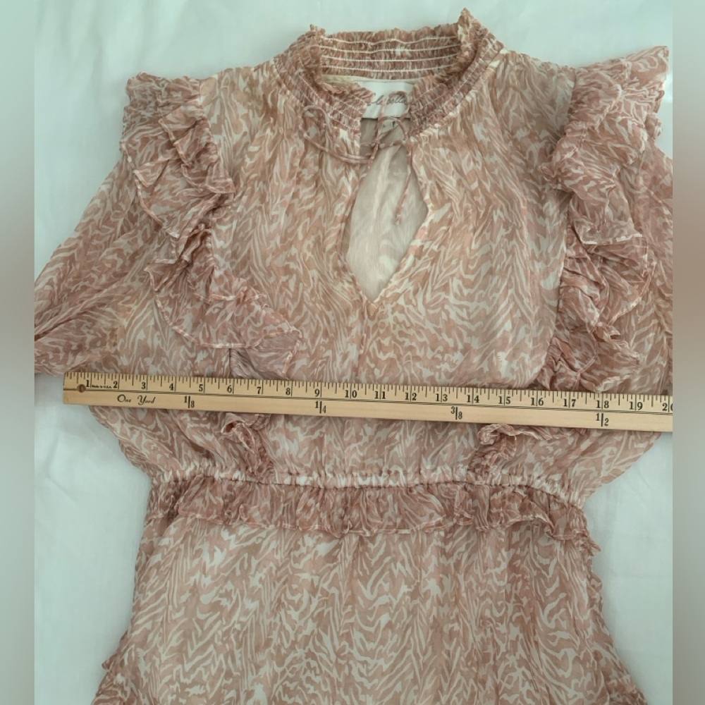 Cleobella Blush Ruffle Mini Dress – Size L - Picture 7 of 11